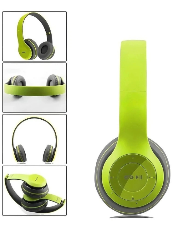 UGPro UGP-47 Dual Mode 3.5 mm Bluetooth Headphone Over Ear 6 Hours Playback Adjustable length IPX4(Splash & Sweat Proof) Green