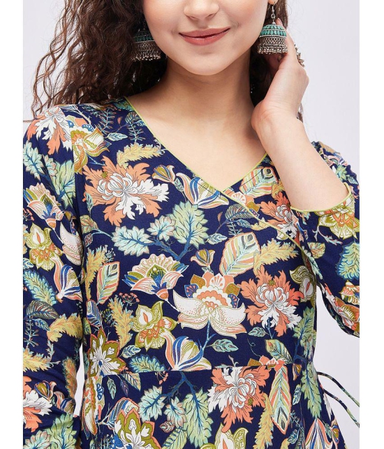 Tissu - Multicoloured Rayon Women''s Angrakha Kurti ( Pack of 1 ) - None