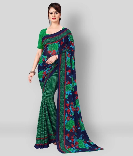 ANAND SAREES - Multicolor Georgette Saree With Blouse Piece (Pack of 1)