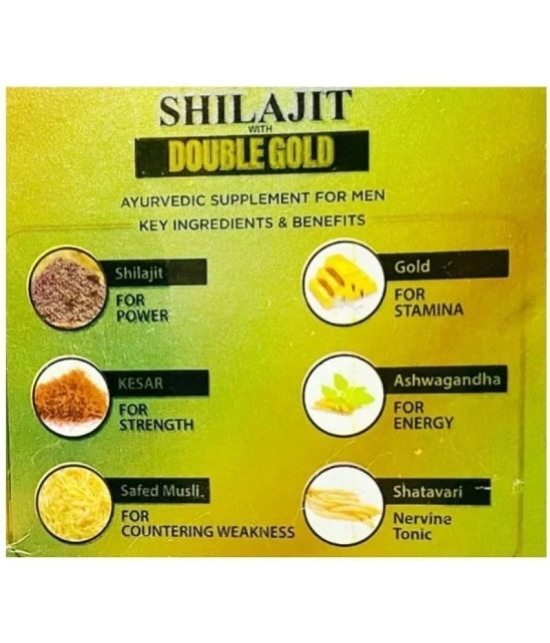 Shialjit With Double Gold Capsule 10 no. pack of 3