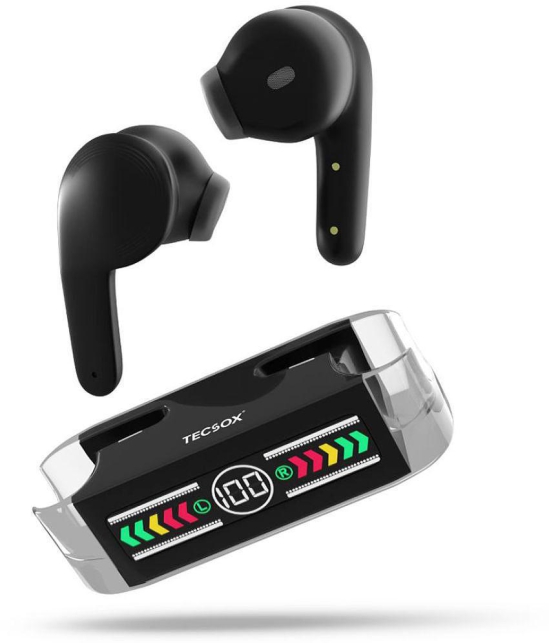 Tecsox Max 12 Type C Bluetooth Earphone In Ear Comfortable In Ear Fit Black