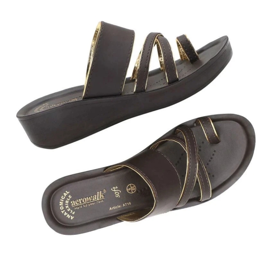 Aerowalk Brown Womens Flats - None