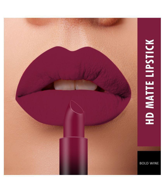 Swiss Beauty HD Matte Lipstick (Bold Wine), 3.5gm