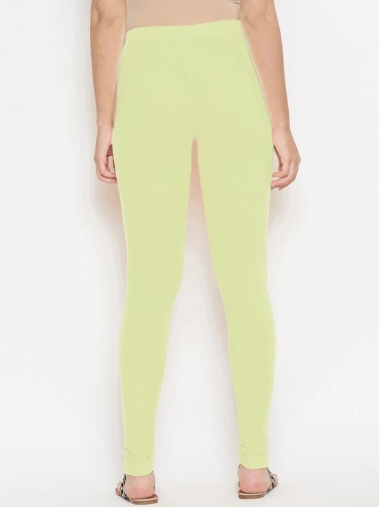 Women Black & Lime Green Pack Of 2 Solid Churidar-Length Leggings