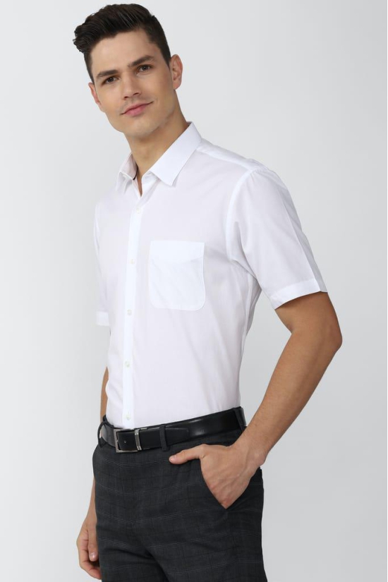 Peter England White Half Sleeves Formal Shirt