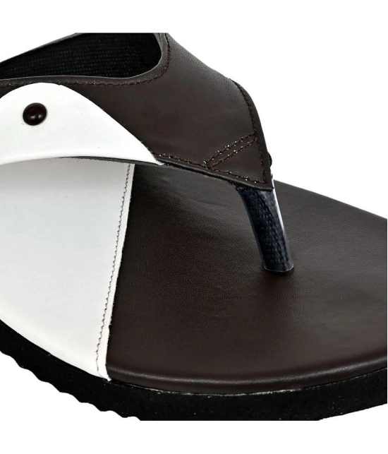 Altek - Brown Mens Thong Flip Flop - None