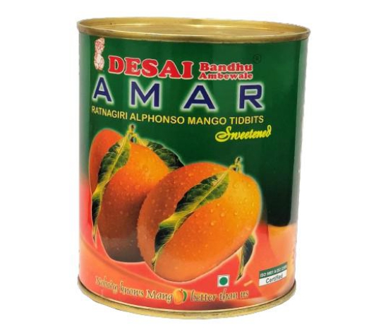 Alphonso Mango Tidbides in Alphonso Mango Pulp (NATURAL) - 850g