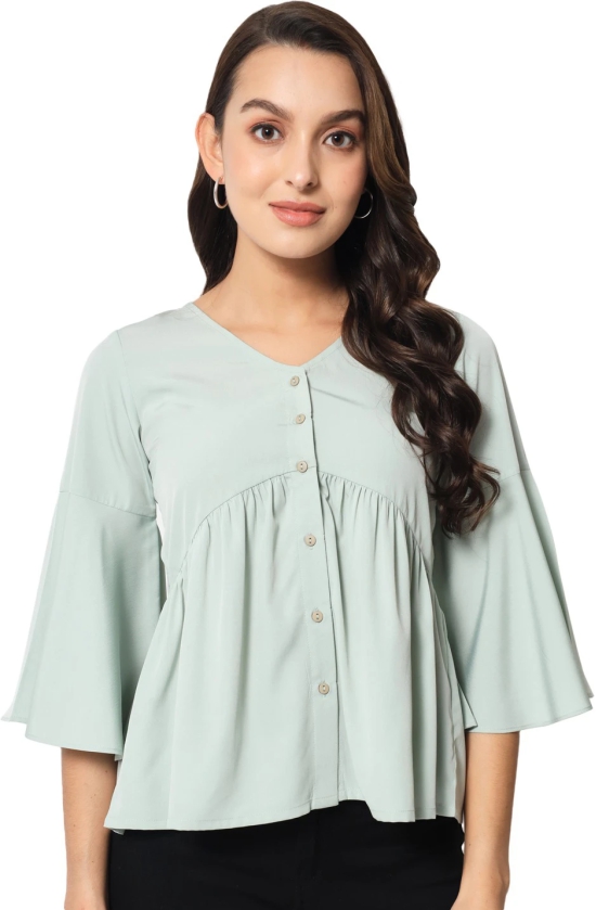 ALL WAYS YOU Women Top Crepe fabric  Green XS