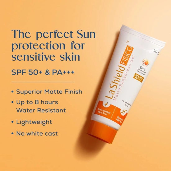 La Shield Fisico Matte SPF 50 Sunscreen Gel, 50gm