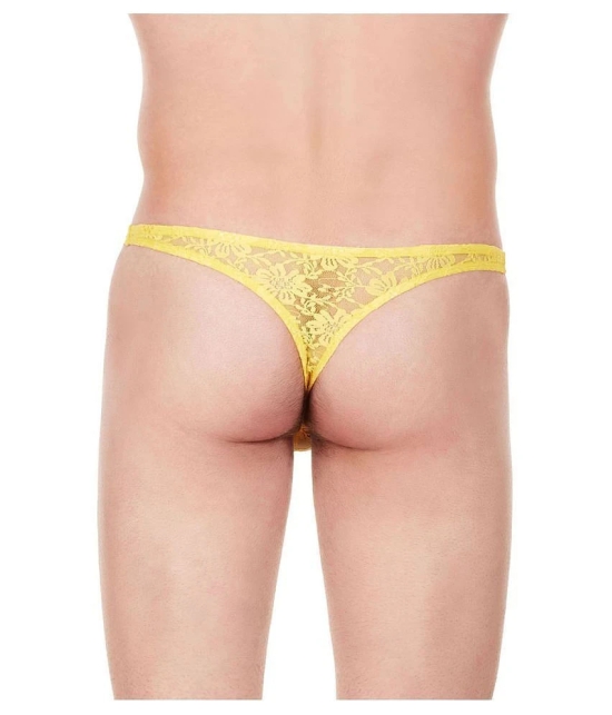 La Intimo Yellow Thong Single - L