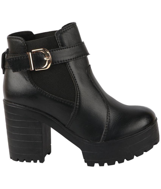 Shoetopia - Black Women''s Ankle Length Boots - None