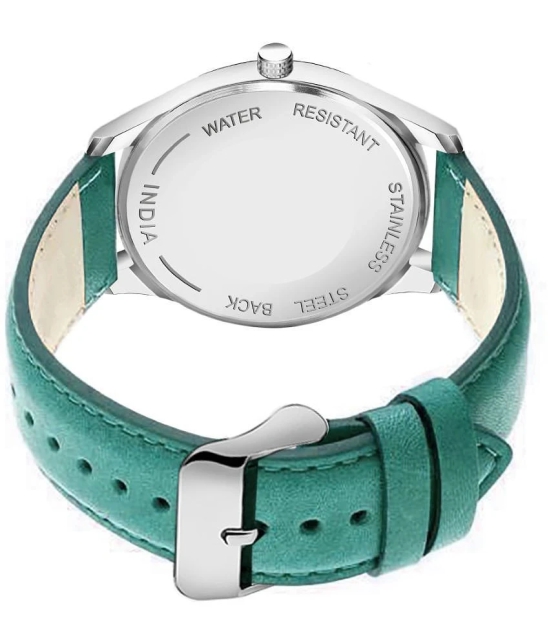 Newman Green Leather Analog Mens Watch