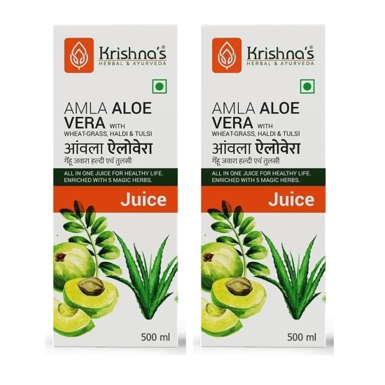 Amla Aloe Vera Wheat grass Haldi Tulsi Juice 1000 ml