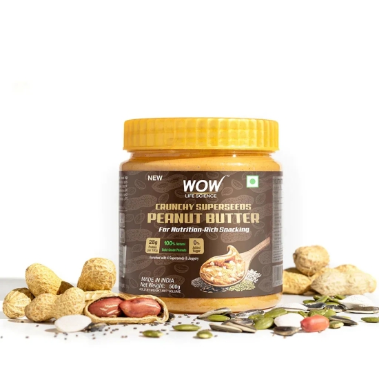 Crunchy Superseeds Peanut Butter - 500 gm