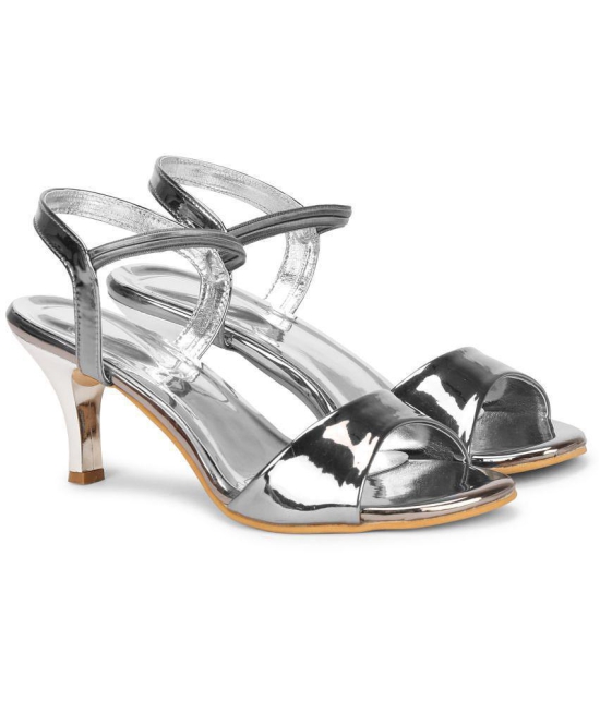 Saheb - Silver Women's Sandal Heels - None