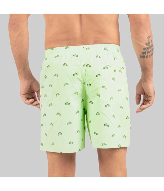 Supersquad Pack of 1 Cotton Mens Boxer- ( Light Green ) - None