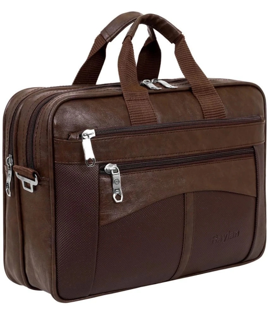 Raylan Brown Solid Messenger Bag - Brown