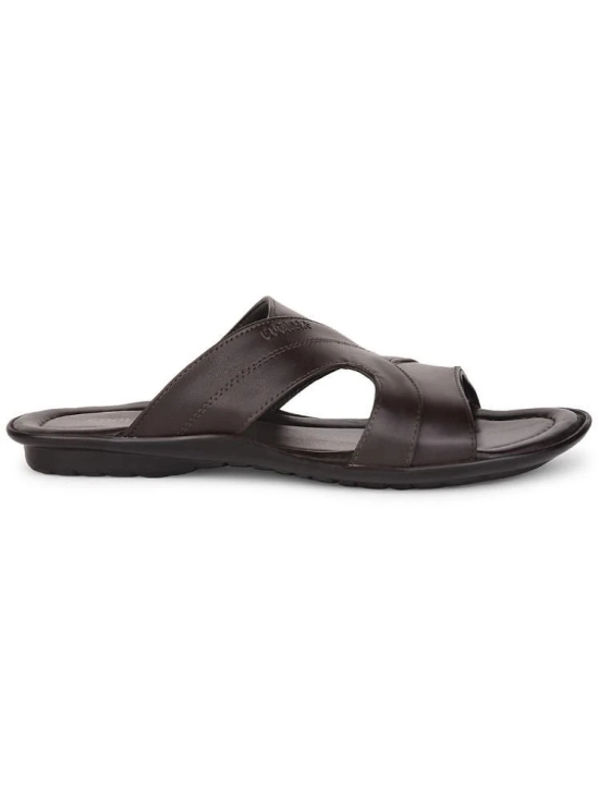 Liberty Brown Mens Leather Slipper - None