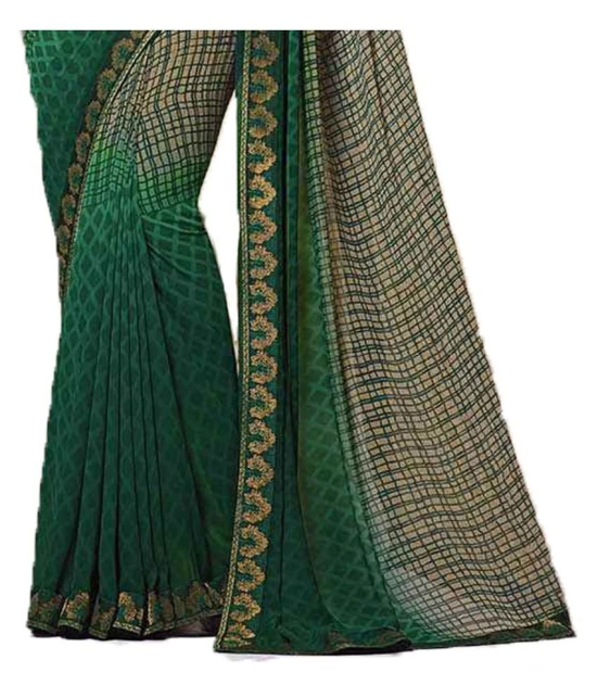 Gazal Fashions - Multicolor Chiffon Saree With Blouse Piece (Pack of 1)