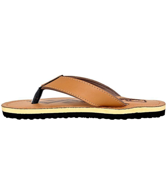 GRASS WALK - Tan Mens Thong Flip Flop - None