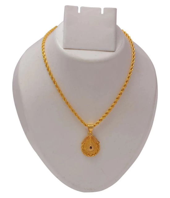 Jewar Mandi New Design Gold Plated Locket/Pendant with Rope/Rassi Chain Daily use for Men, Women & Girls, Boys - Golden