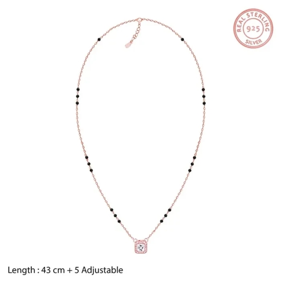 Rose Gold Love Square Mangalsutra