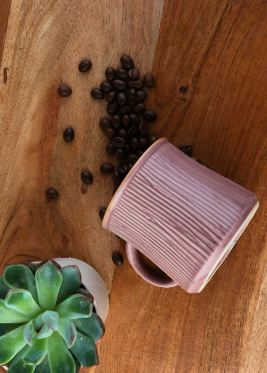 Lavender Etching Chai Cup-Set of four