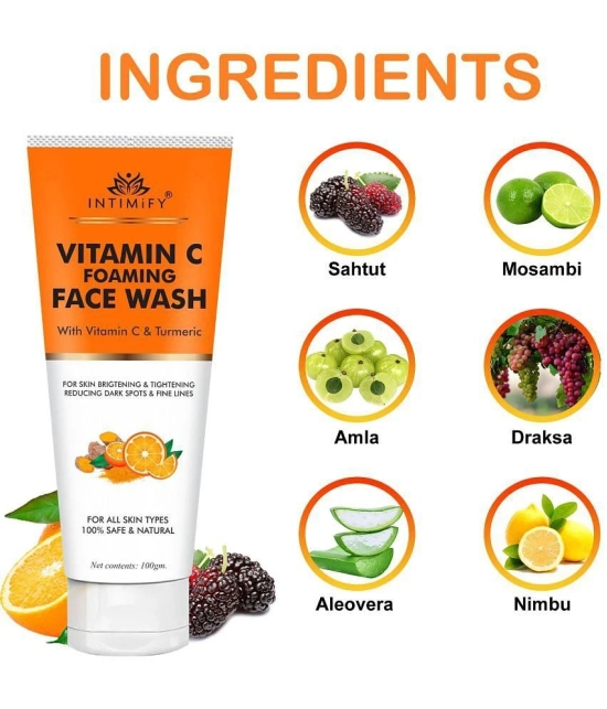 Intimify Vitamin C Face Wash, face wash, anti aging wrinkles face wash, anti aging face wash, skin brightening face wash, 100 gm