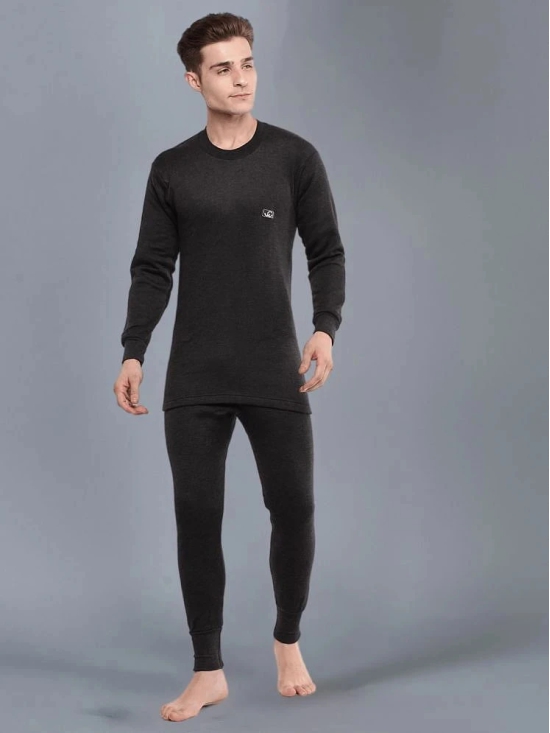 Dollar Pack of 1 Cotton Blend Mens Thermal Tops ( Black ) - None