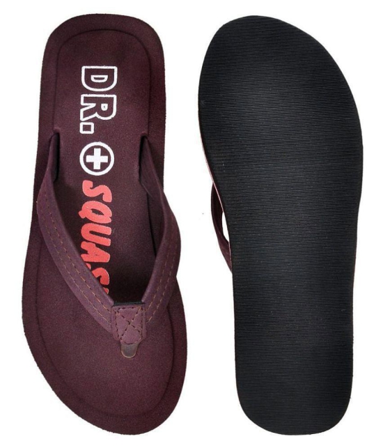 Squash - Maroon Women''s Thong Flip Flop - None