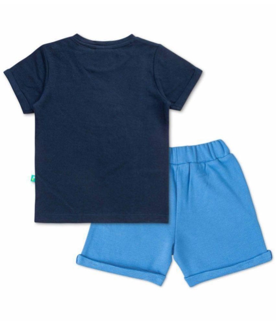 Juscubs Blue Cotton Baby Boy T-Shirt & Shorts ( Pack of 1 ) - None