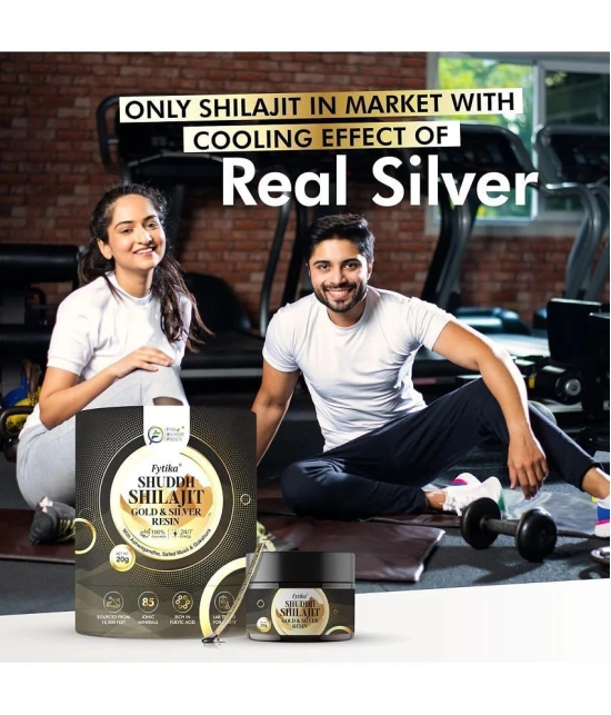 Fytika Shuddh Shilajit Gold and Silver Resin -100% Ayurvedic Himalayan Shilajit 20g (Pack of 2)