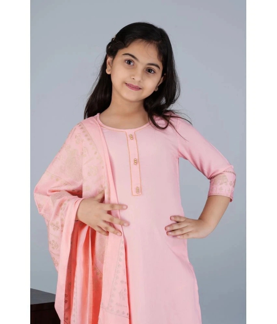 Itemzon PeachPuff Viscose Girls Suit Sets ( Pack of 1 ) - None