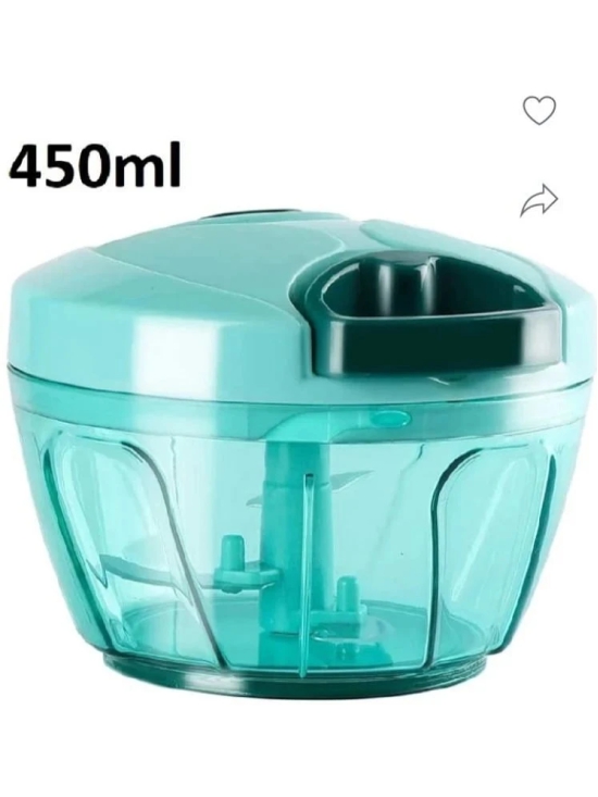 Fitgo MINI CHOPPER Green Plastic Mannual Chopper 450 ml ( Pack of 1 ) - Green