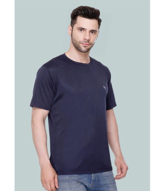 LEEBONEE - Navy Polyester Regular Fit Men's T-Shirt ( Pack of 1 ) - None