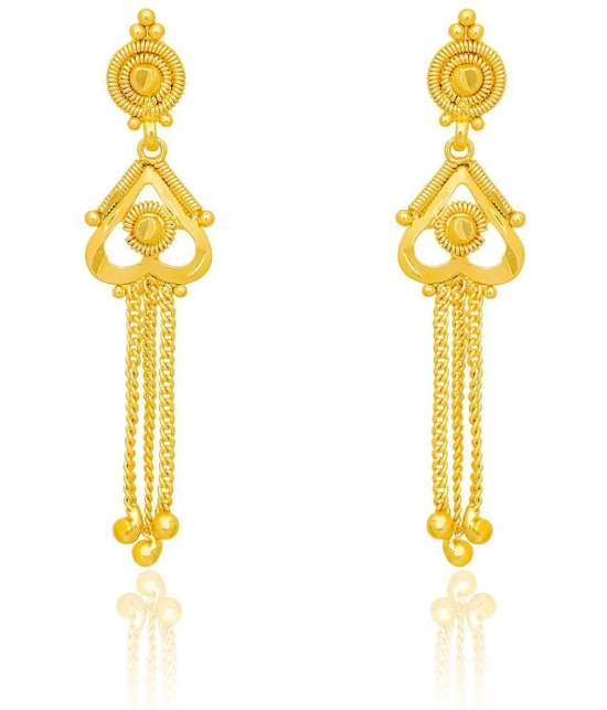 LUV FASHION Gold Drop Earrings ( Pack of 1 ) - Gold