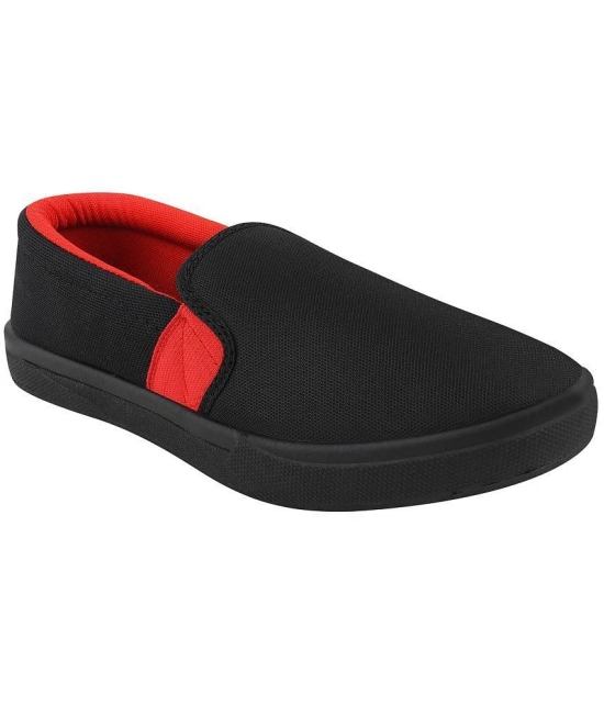 Stanfield SF CANVAS Black/Red Men SHOES - Black Mens Slip-on Shoes - None