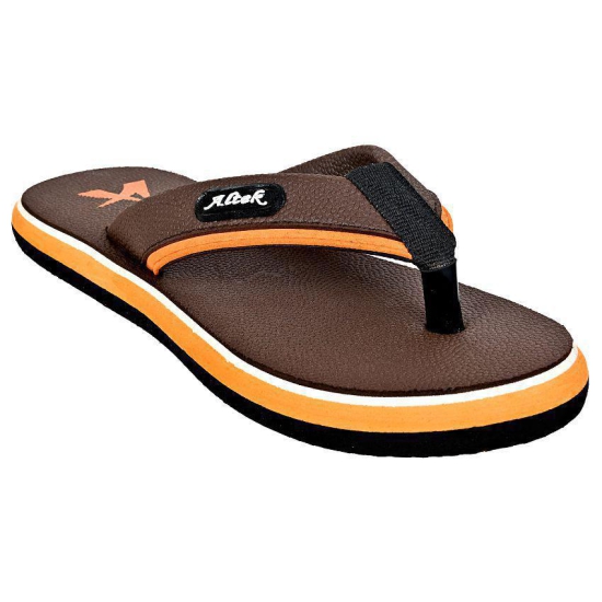 Altek - Brown Mens Thong Flip Flop - None