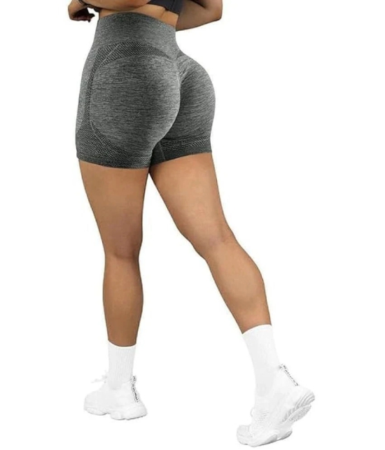 Womens Hip Lifting High Waist Scrunch Half Pent Short for Gym, Yoga & Workout Butt Lifting Tights Half Pent Shorts Sport wear for Girls, Pack of 1 - L