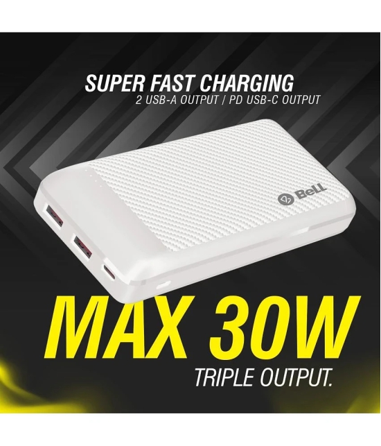 Bell 20000 -mAh 5V/1A & 5V/2A Li-Polymer Power Bank - White