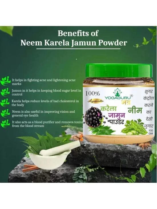 Yogaguru Mantr Neem Karela Jamun Powder Powder 100 Ml