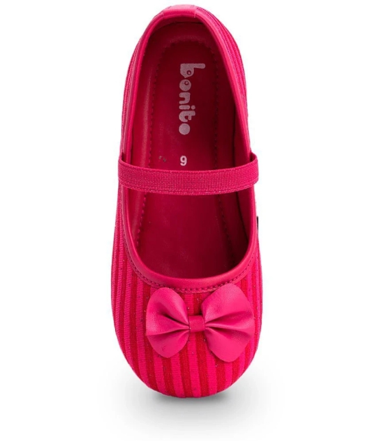 Bonito By KHADIM Synthetic Leather PVC Sole Trimming Magenta Casual Casual Shoe For Girls - None