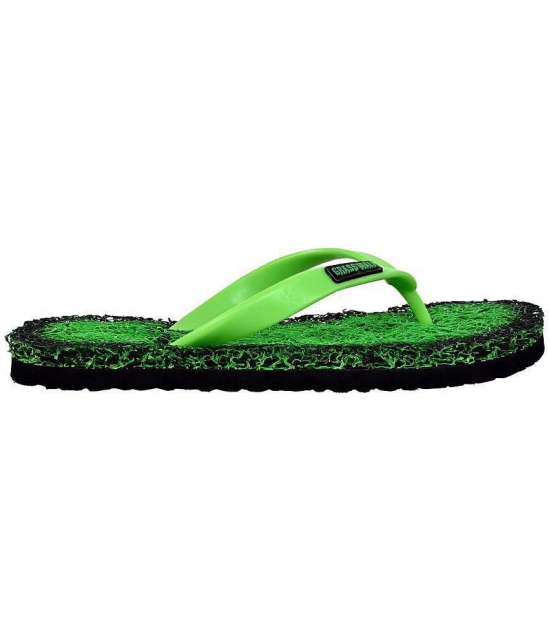 GRASS WALK - Green Men's Thong Flip Flop - None