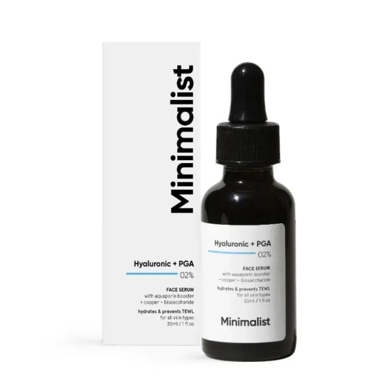 Minimalist 2Percentage Hyaluronic Acid + PGA Face Serum For Deep, Multilevel Hydration (30ml)