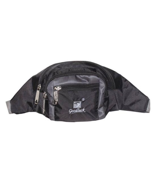 Goodluck Polyester Black Waist Pouch