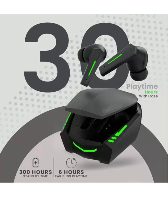 VEhop Gaming Bluetooth True Wireless (TWS) In Ear 30 Hours Playback Low Latency,Powerfull bass IPX4(Splash & Sweat Proof) Black