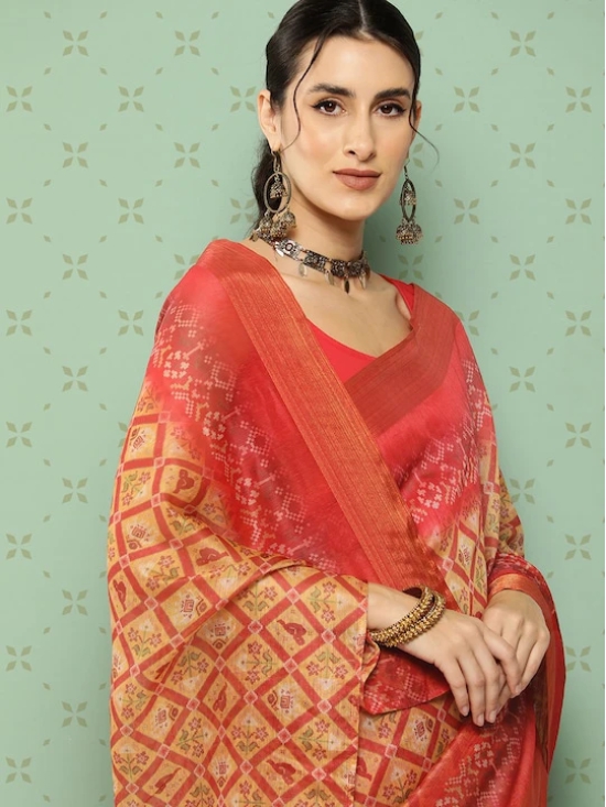 Ethnic Motifs Printed Chanderi Zari Saree