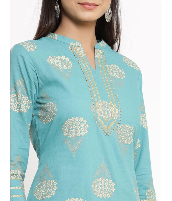 KIPEK - Blue Straight Rayon Women's Stitched Salwar Suit ( Pack of 1 ) - None