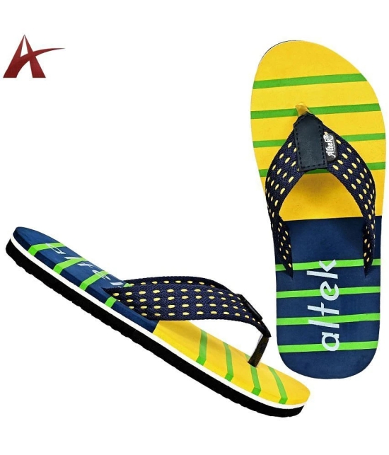 Altek - Yellow Mens Thong Flip Flop - None