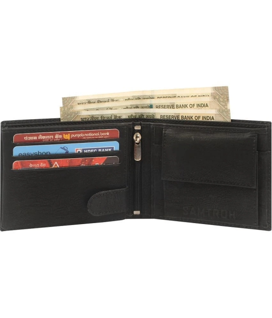 samtroh - PU BLACK Mens Regular Wallet ( Pack of 1 ) - Black